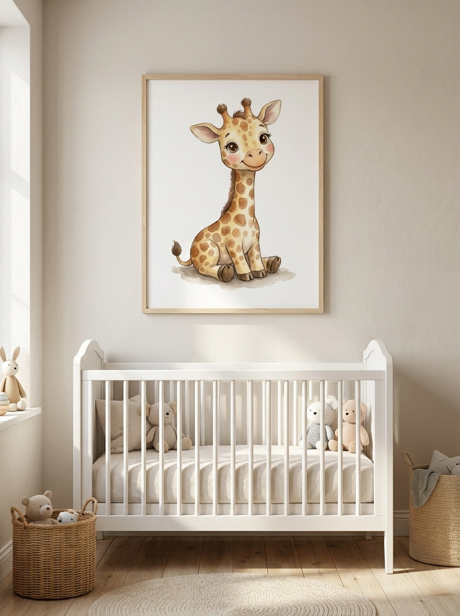 Kleine Giraffe | Kinderzimmer Poster