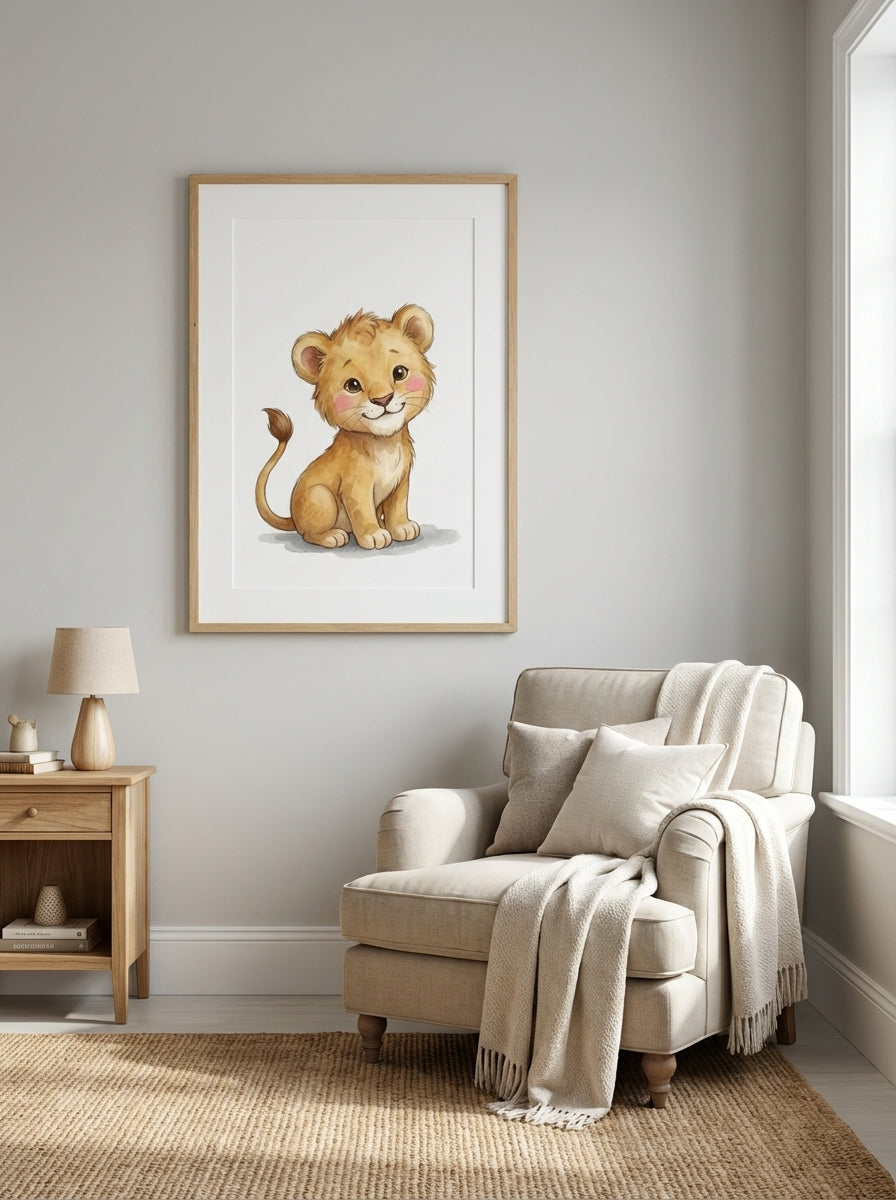 Kleiner Löwenkönig | Kinderzimmer Poster