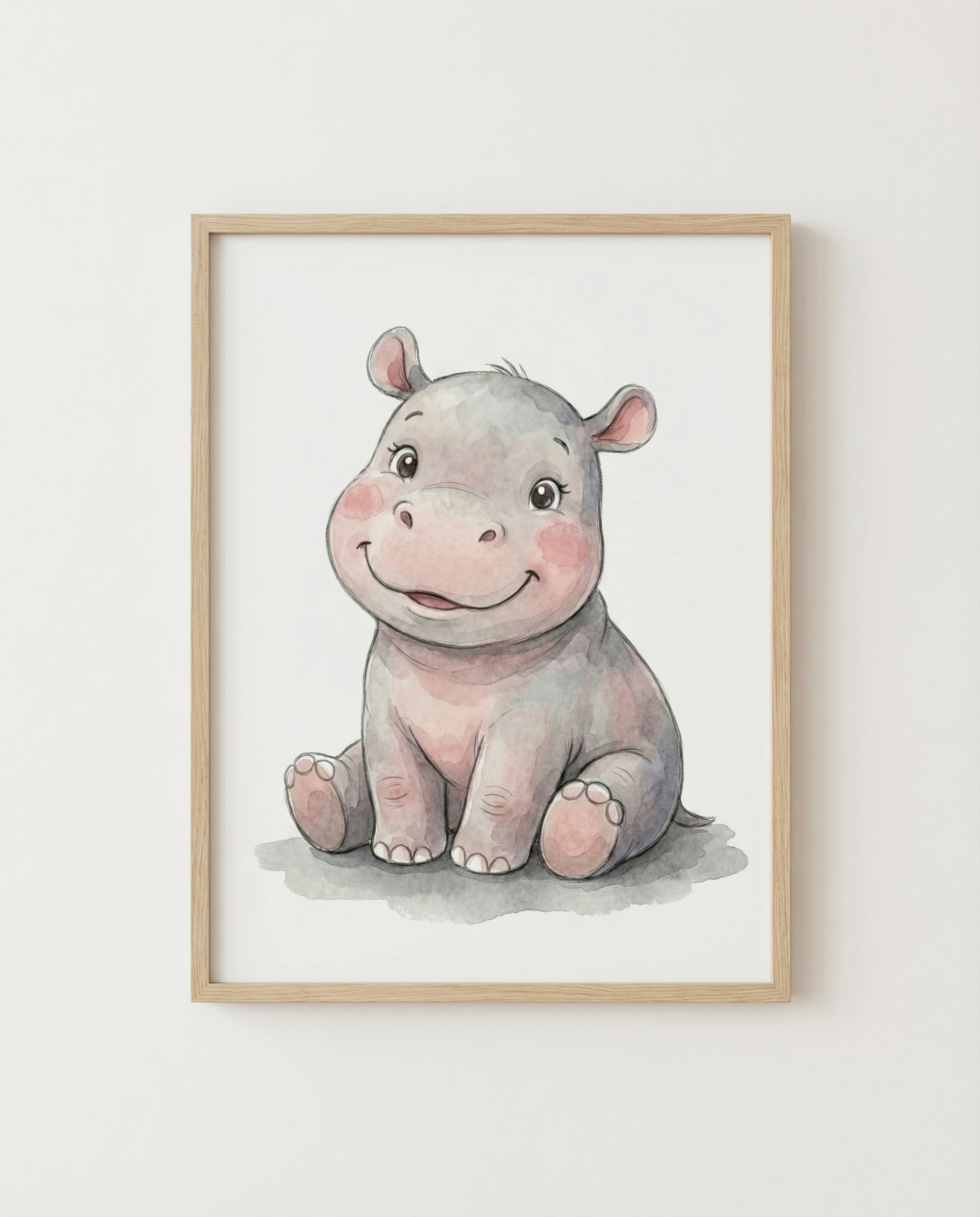 Kleines Nilpferd | Kinderzimmer Poster