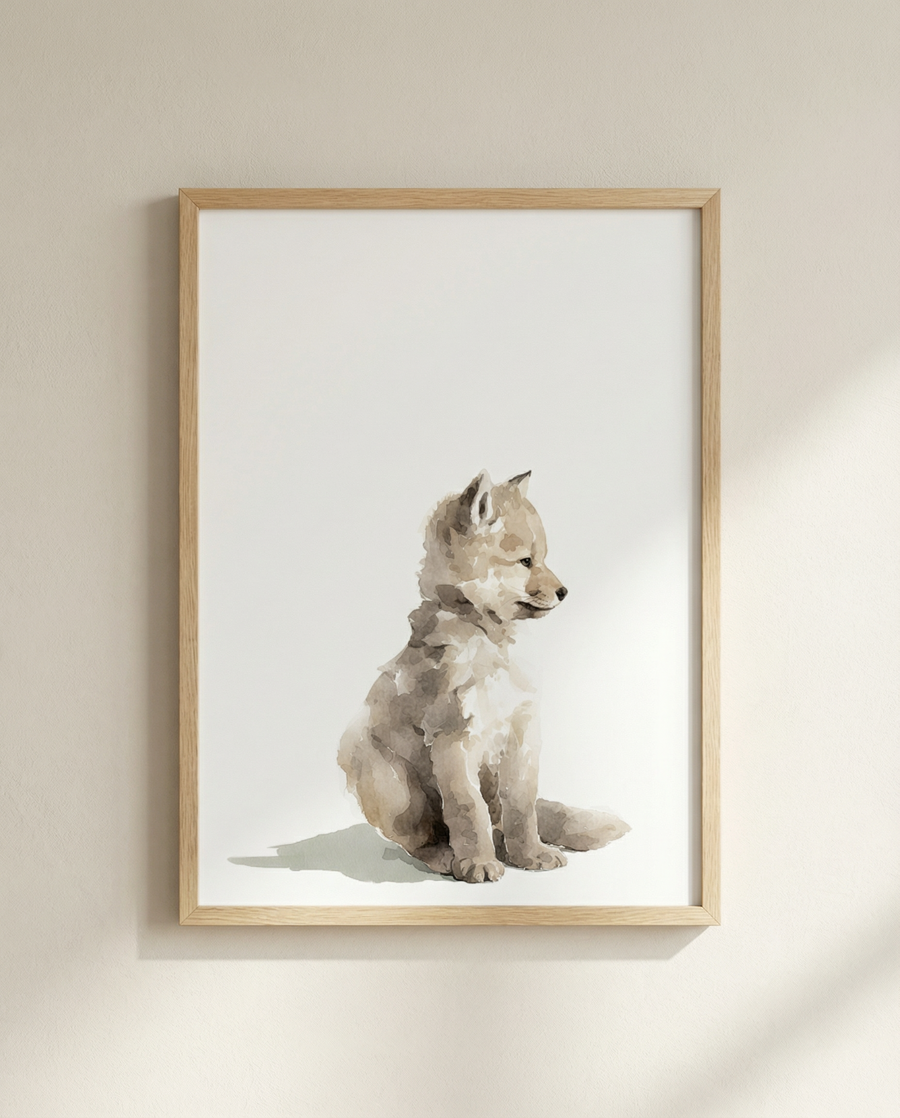 Kleiner Wolfswelpe | Kinderzimmer Poster