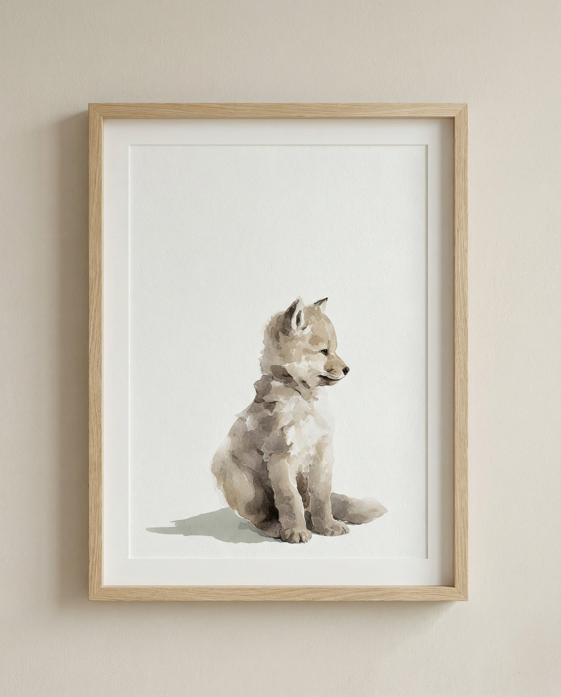 Kleiner Wolfswelpe | Kinderzimmer Poster