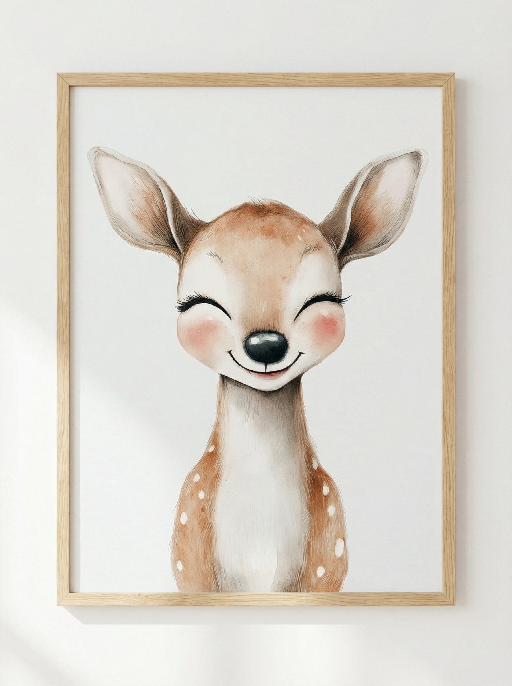 Lächelndes Reh | Kinderzimmer Poster